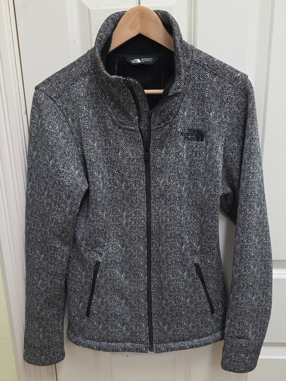 The North Face Women's Black & White Herringbone Utility Jacket